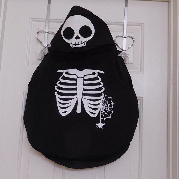 NWT Zara Hooded Skeleton Vest Poncho Pullover Costume sz 3/4 - Picture 1 of 2